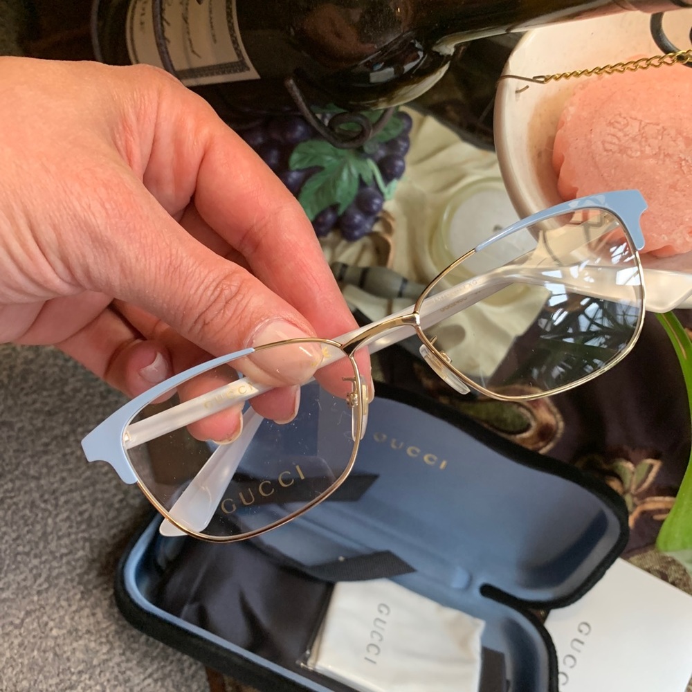 Authentic GUCCI 53 acetate/Metal optical glasses